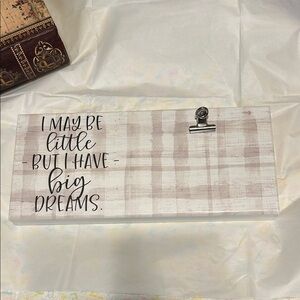 Plaid Inspirational decor with Clip